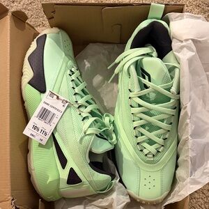 adidas Men's Athletic Shoes Mint Green with Black Accents